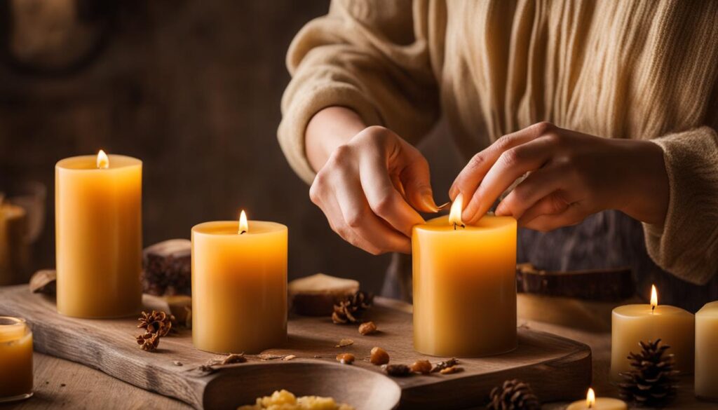 Amber Beeswax Candle Care