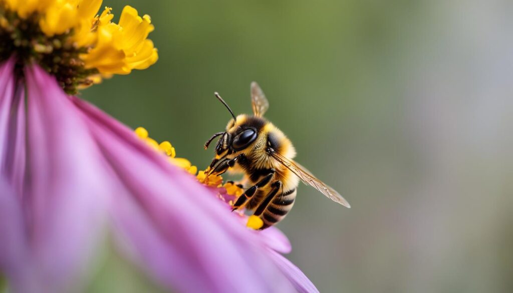 Bee collecting pollen