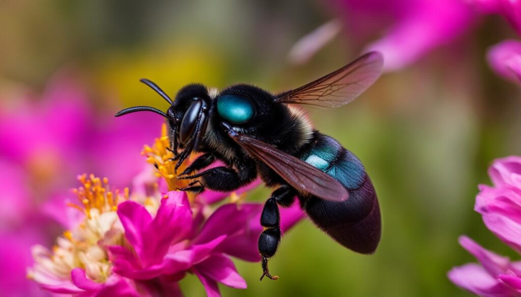 Carpenter Bee Pollinating Flowers