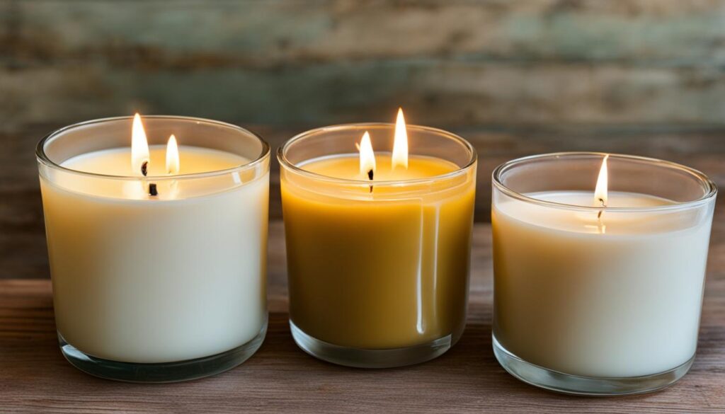 aesthetic and scent differences between soy and beeswax candles