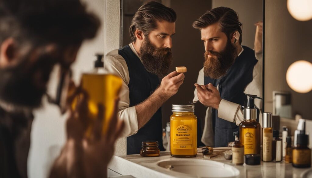 beard care with beeswax