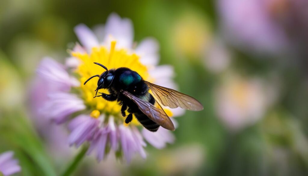 bee pollinating a flower