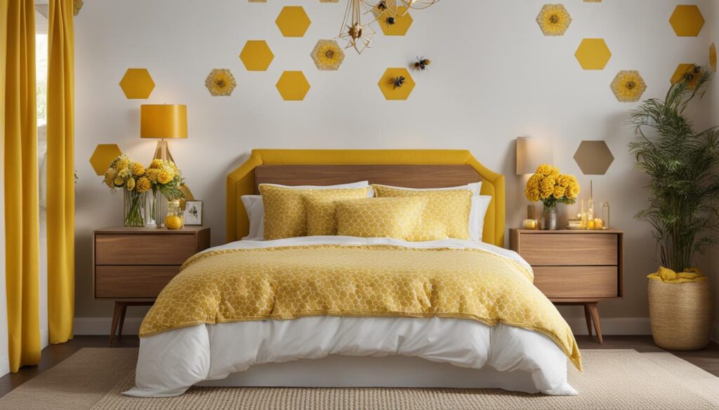 bee-themed room styling