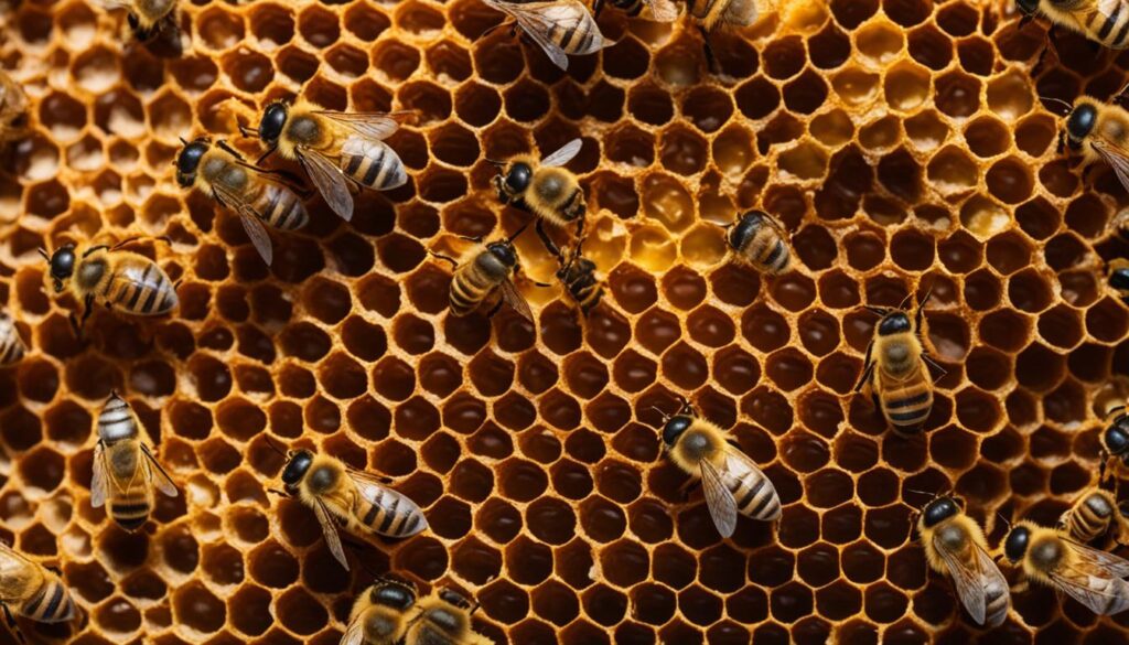bees making honeycombs