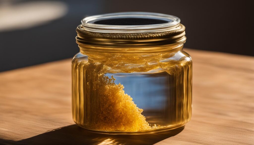 beeswax in a jar