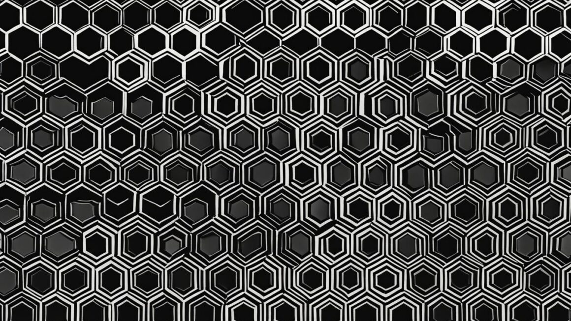 black and white honeycomb