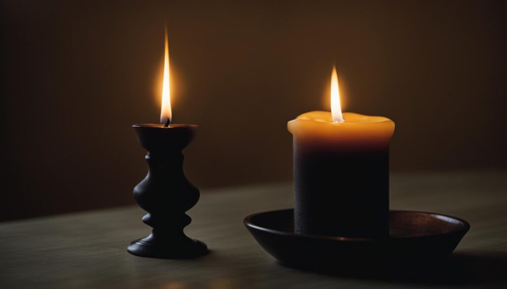 candle during blackout