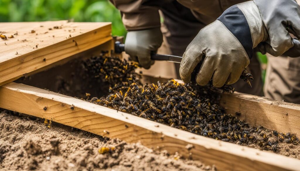 carpenter bee nest removal