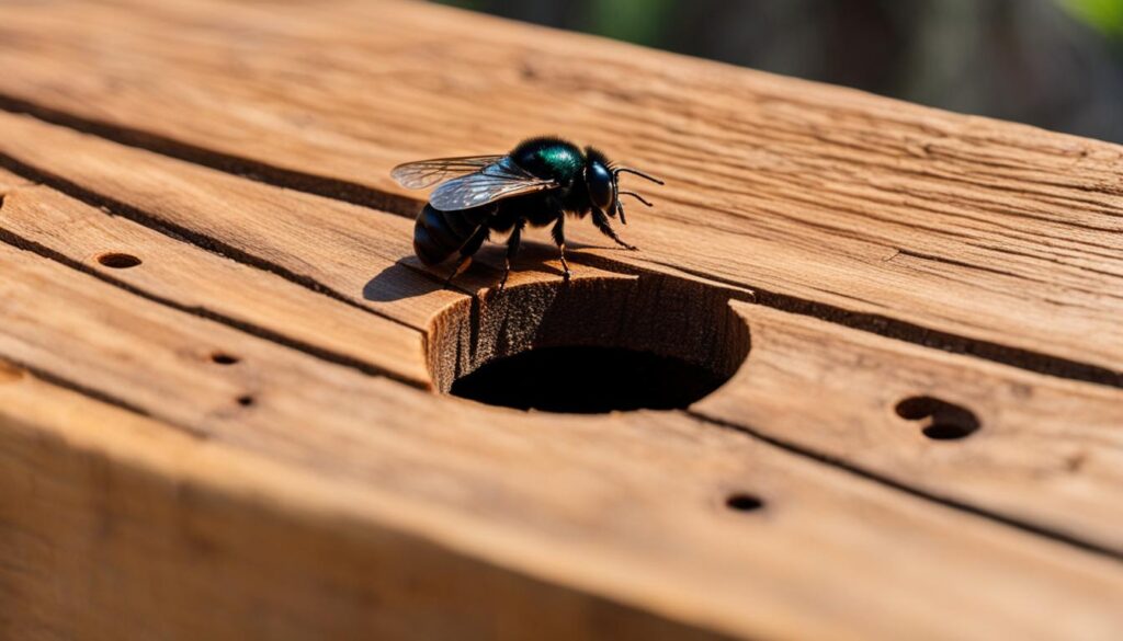 carpenter bee nest removal