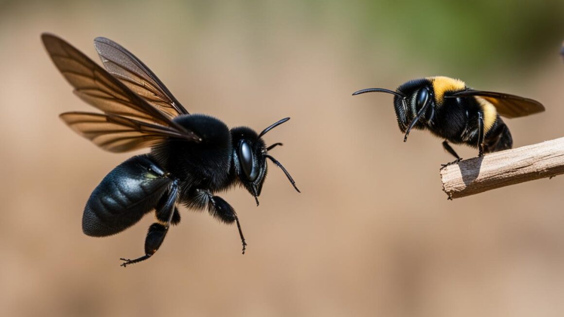 carpenter bees fighting