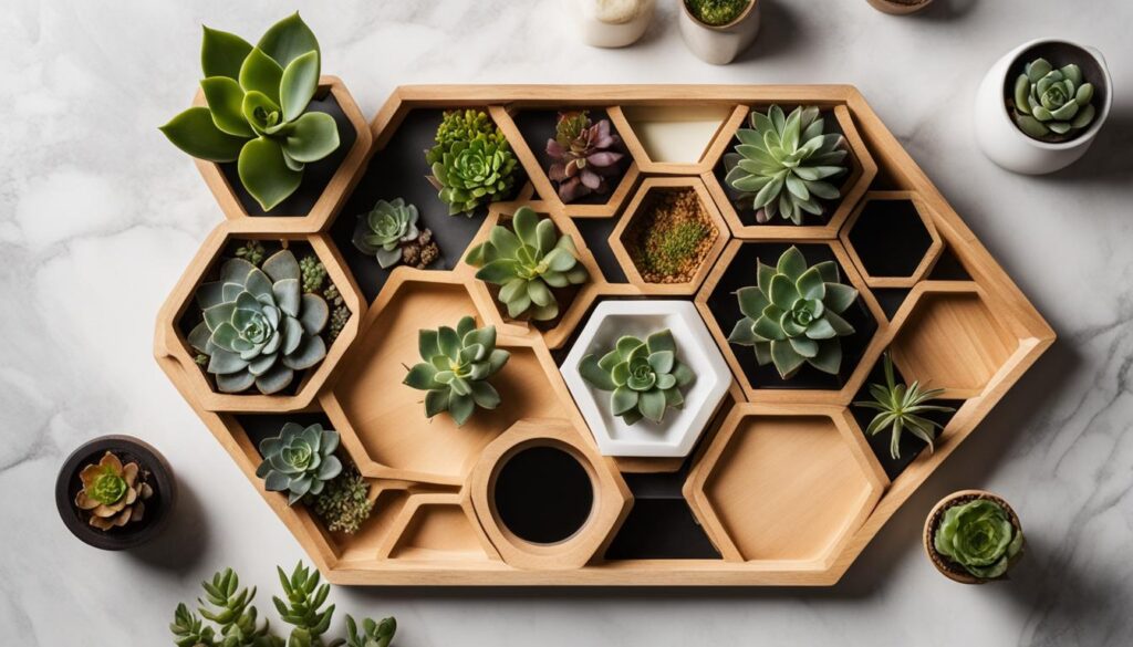 decorative honeycomb tray