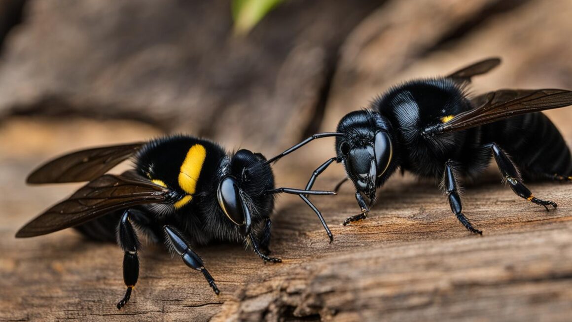difference between male and female carpenter bees