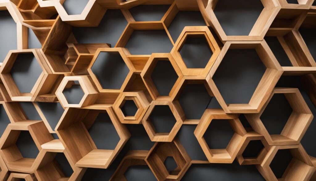 diy honeycomb shelves