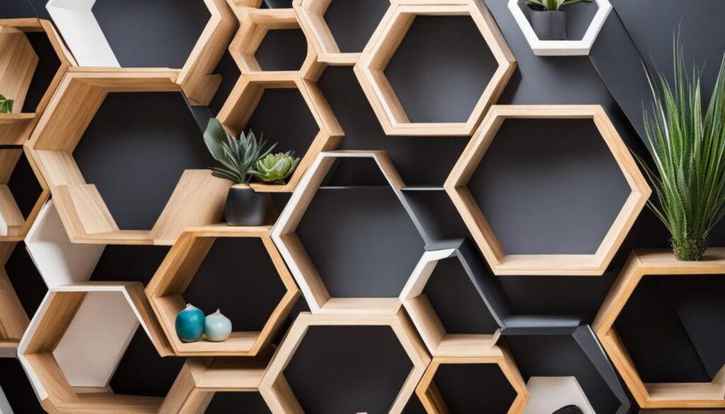 diy honeycomb shelves