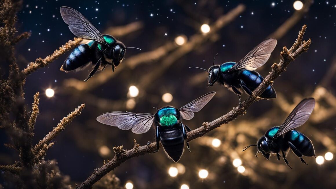 do carpenter bees come out at night