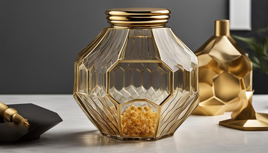 glass honeycomb jar