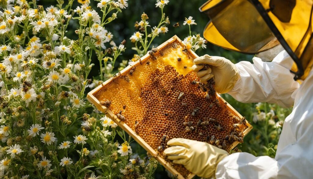 harvesting comb honey