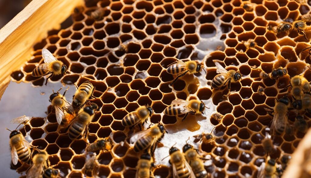 harvesting honey