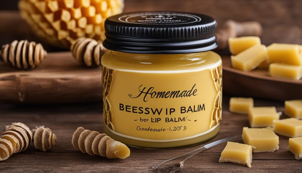 homemade beeswax lip balm