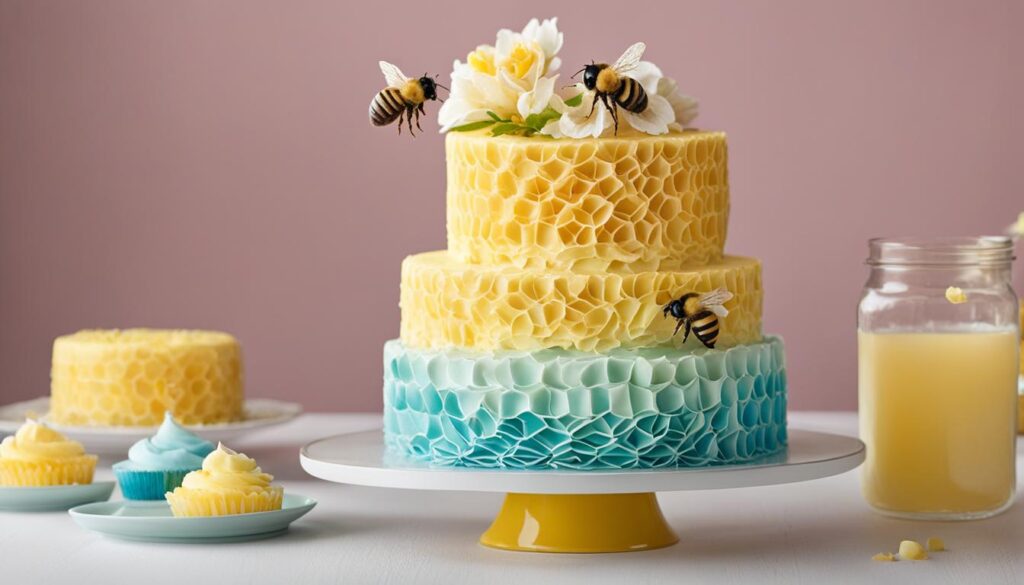 honey bee gender reveal cake