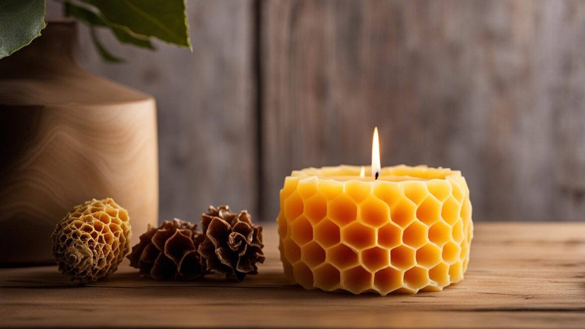 honey beeswax candle