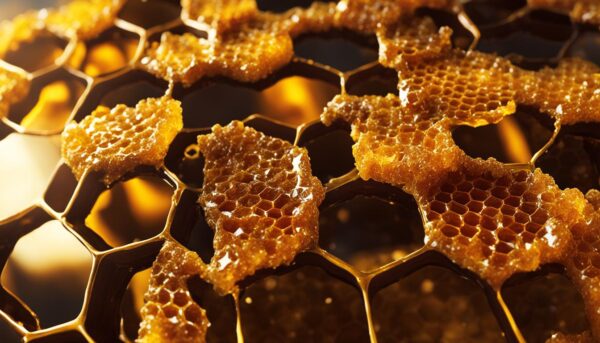 Delicious and Natural Honey in Honeycomb