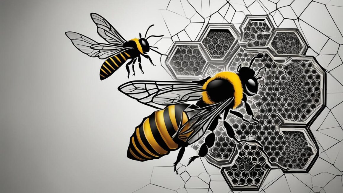 honeycomb and bee tattoo