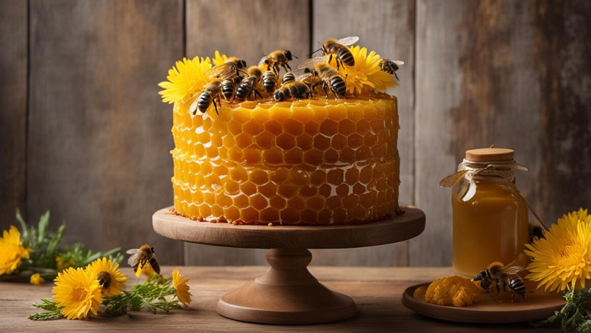 honeycomb bee cake