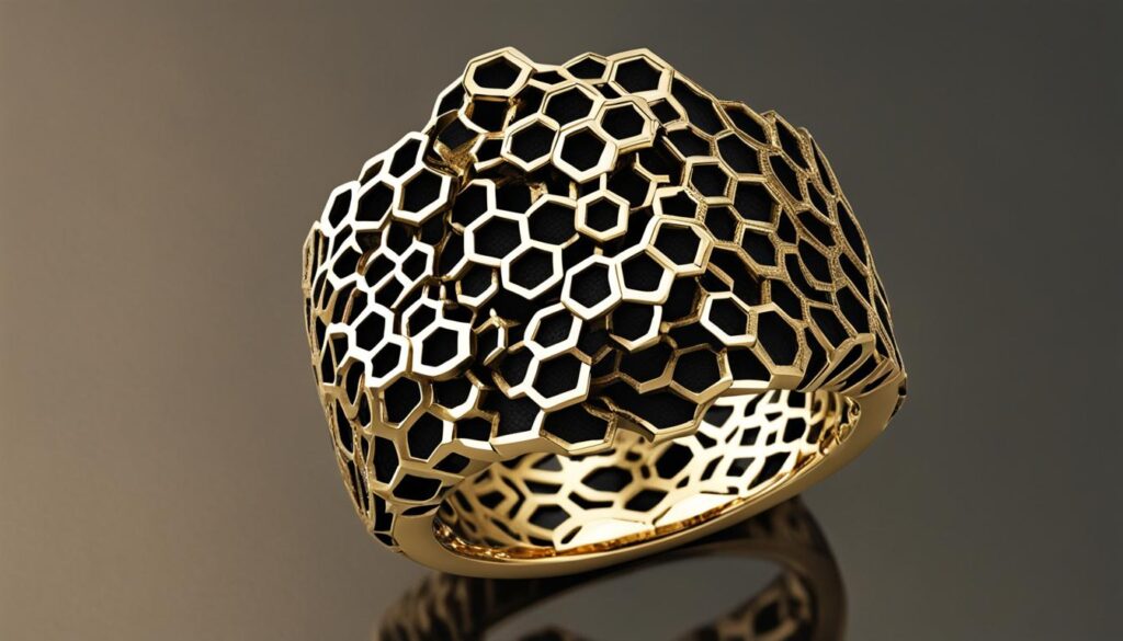 honeycomb engagement ring