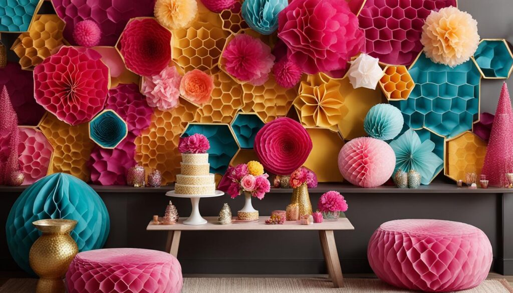 honeycomb party decorations