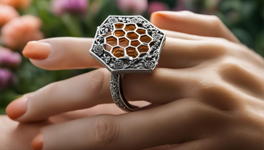 honeycomb ring styling