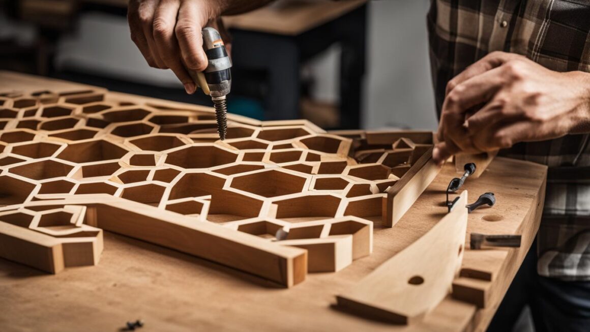 honeycomb shelves diy