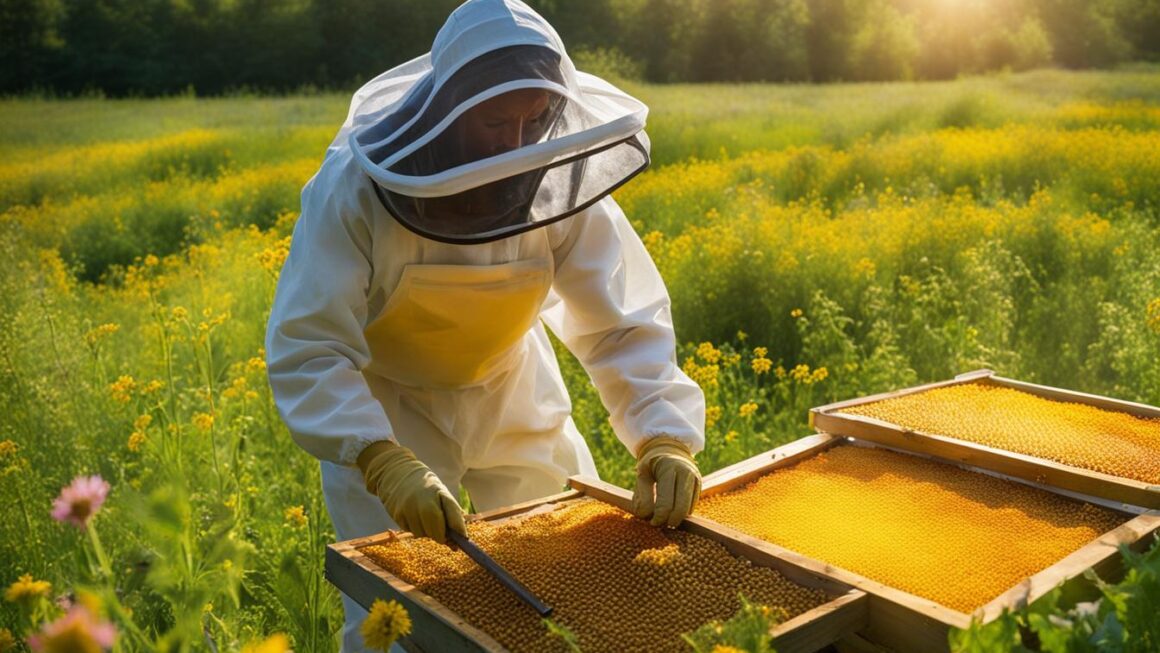 how is bee pollen collected