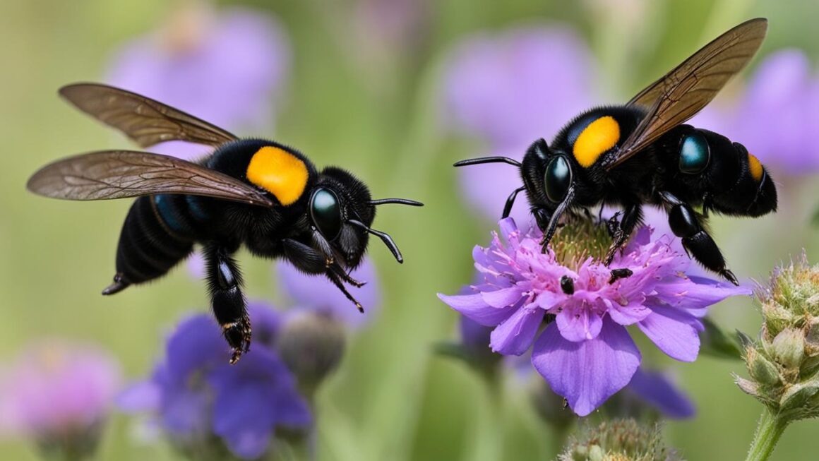 male vs female carpenter bees