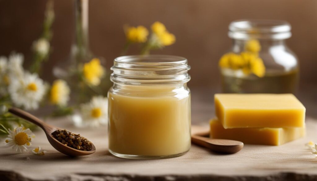 mineral oil and beeswax skincare