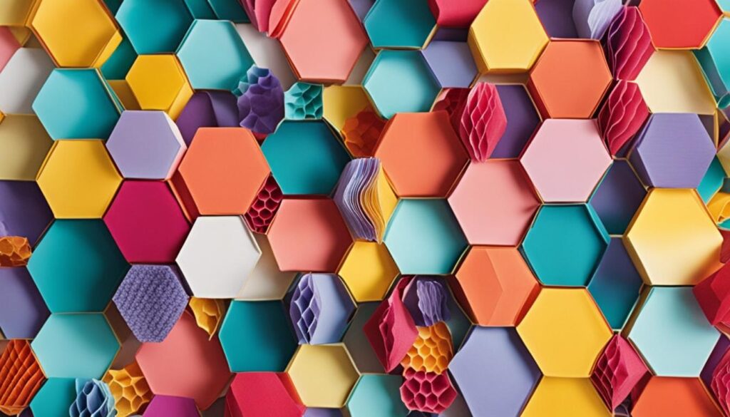 multicolor honeycomb garland
