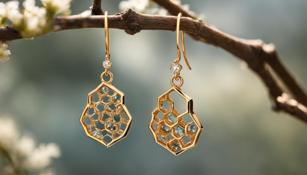 nurturing honeycomb earrings