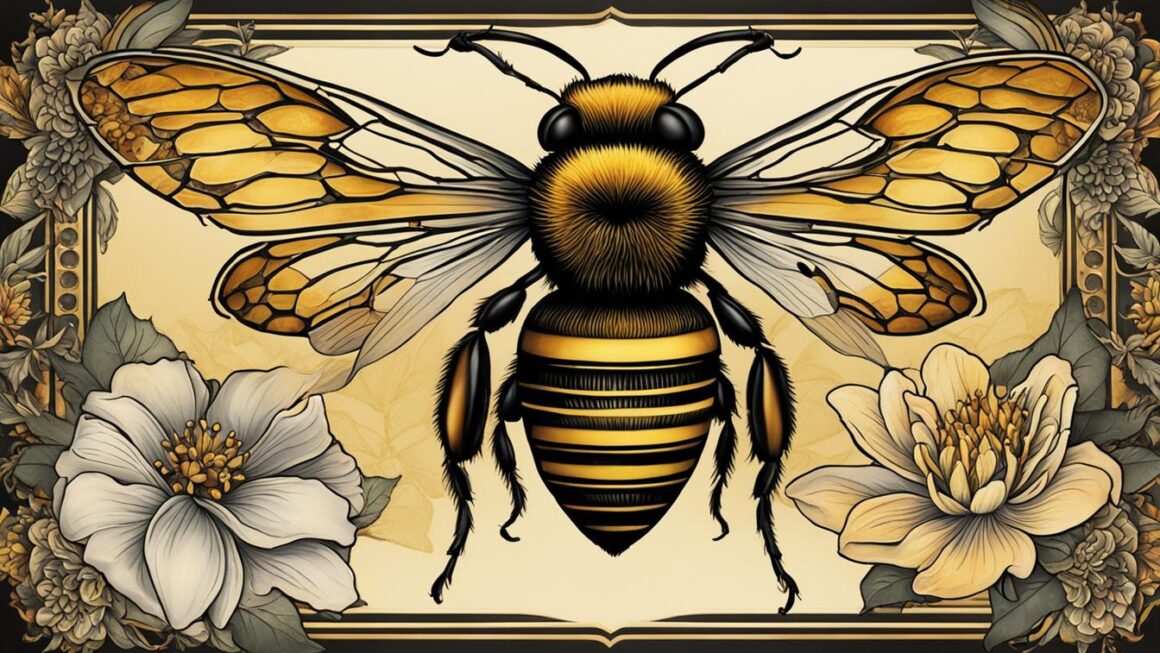 realistic queen bee tattoo