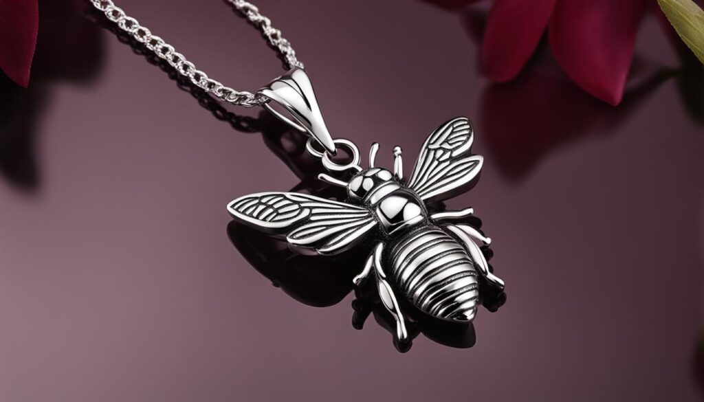 silver bee pendant