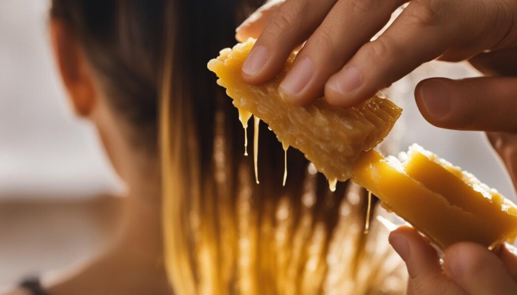 using beeswax for hair