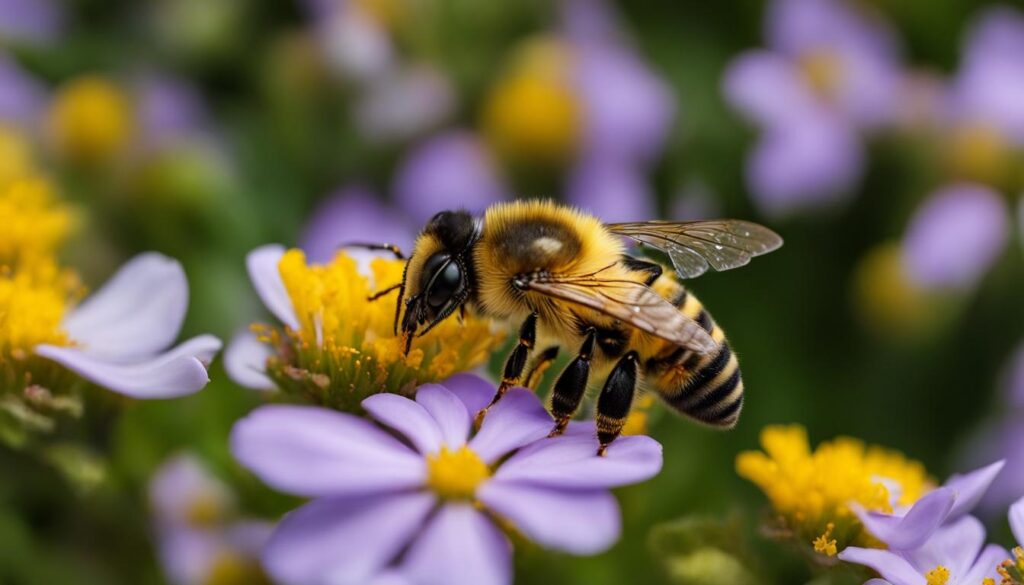 worker bee collecting pollen